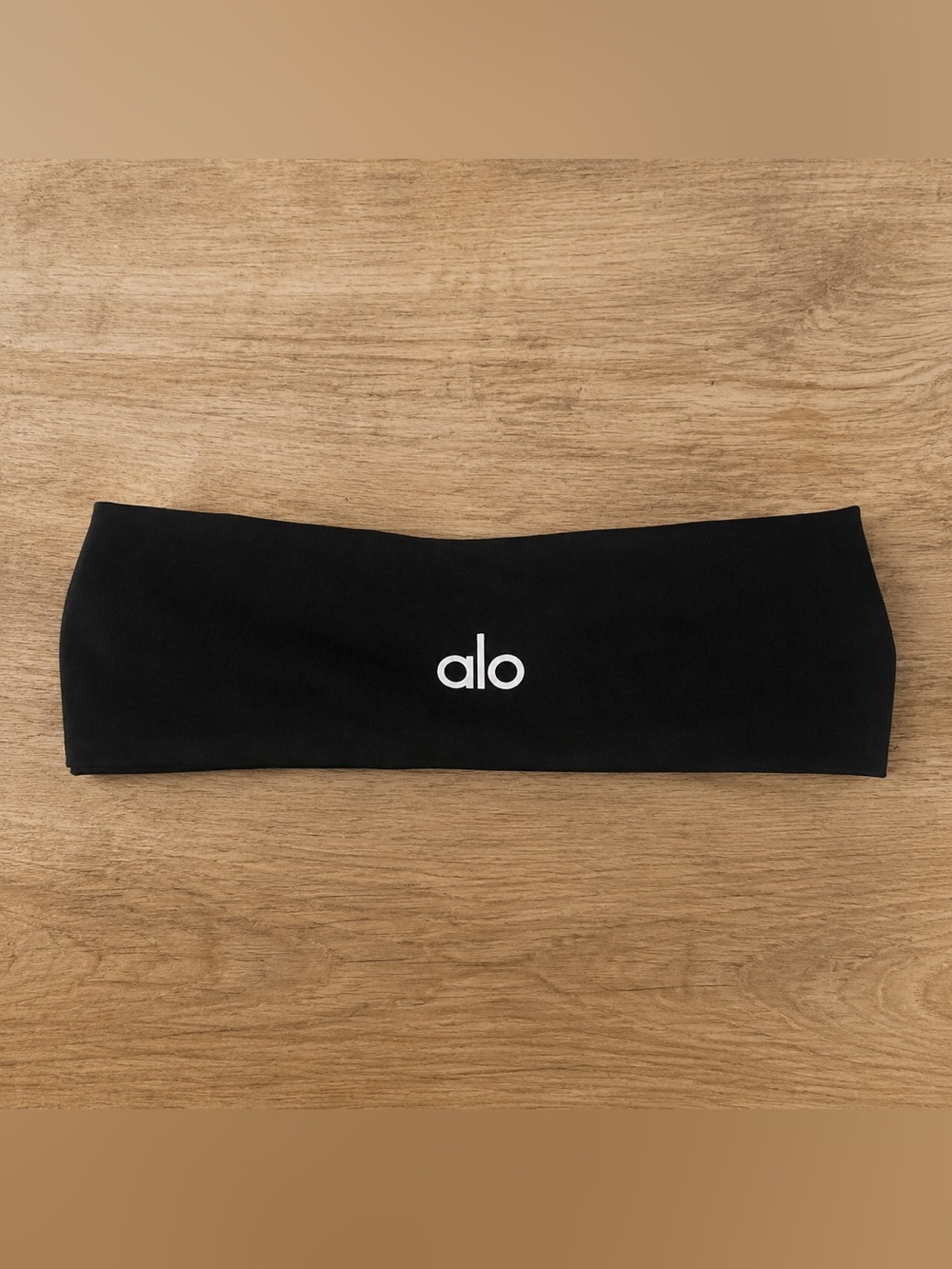 ALO Yoga Black Headband with White Logo
